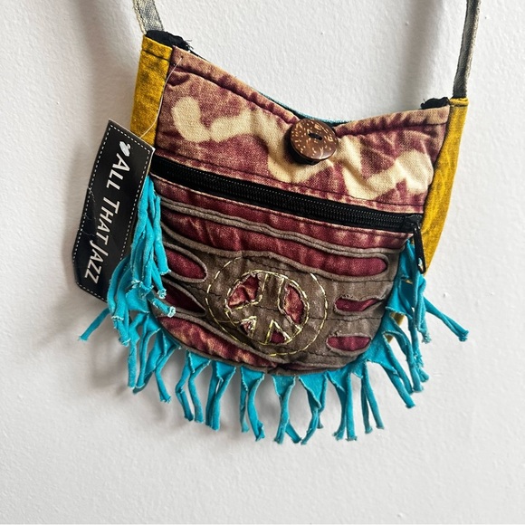 All That Jazz Tie-Dye Peace Crossbody Bag - Picture 1 of 6